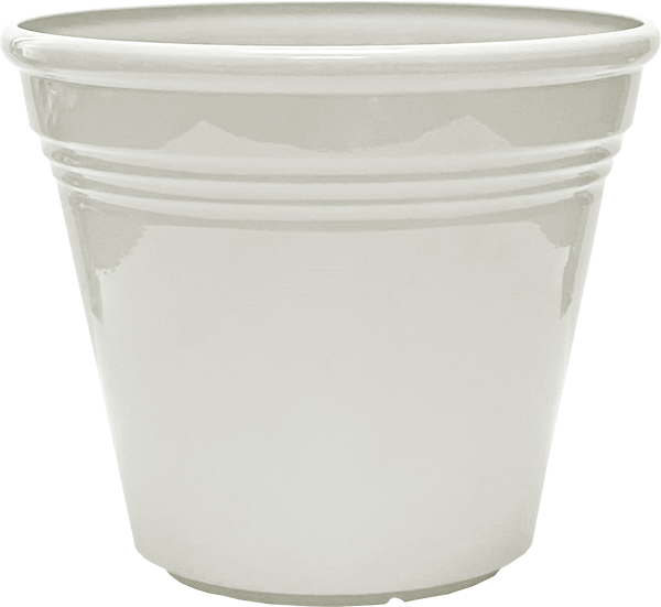 12 Inch Cassie Round Planter White– 24 per case - Decorative Planters